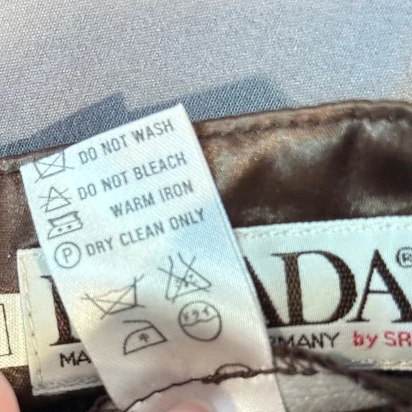 Vintage 1980s Escada by SRB Velvet Trousers Satin Trim (Made in Western Germany) - Picture 5 of 13